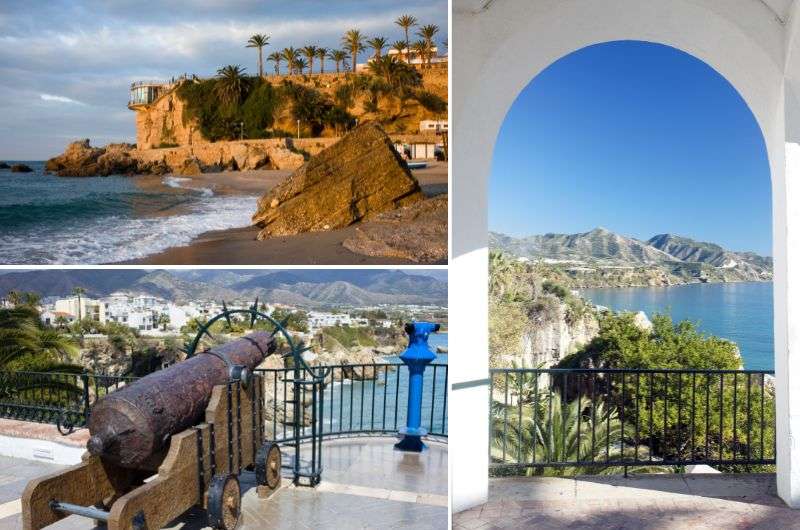 Views from Balcon de Europa in Nerja, Andalusia