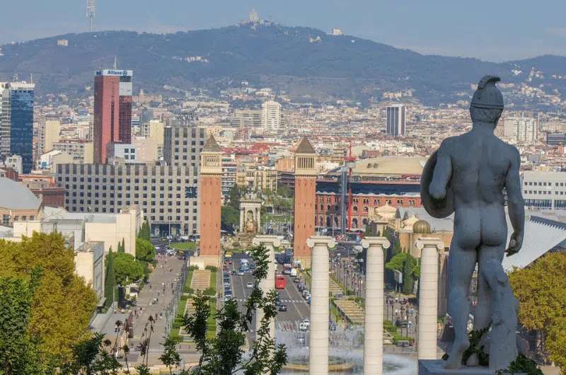 Montjuïc Hill in Barcelona, Spain