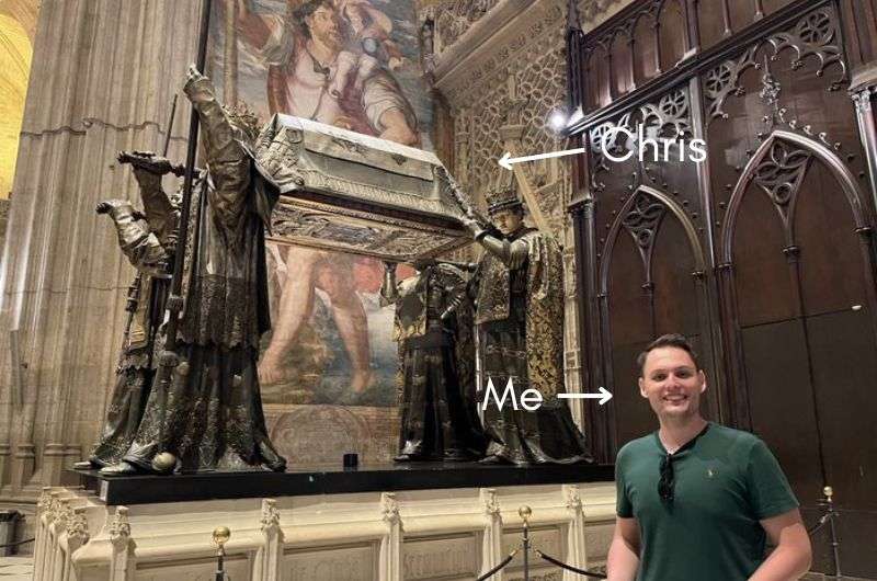 Tomb of Chirstopher Columbus in Sevilla Cathedral, Spain 