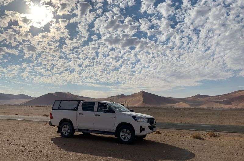 The 4WD for driving in Etosha National Park, Namibia