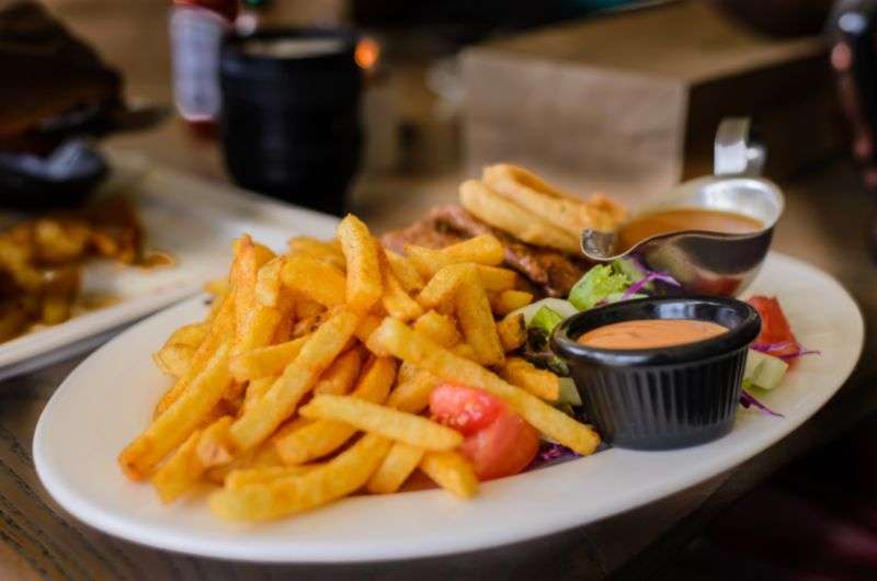 Fries with anadalouse sauce from Frituur in Belgium