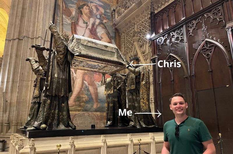 Tomb of Chirstopher Columbus in Sevilla Cathedral, Spain 