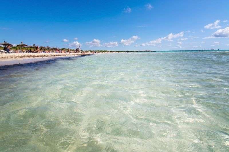 Es Trenc beach in Mallorca, Spain