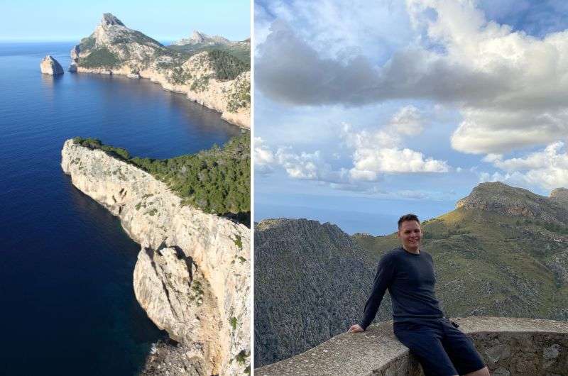 Views of the Cap de Formentor in Mallorca, Spain