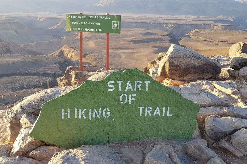 Start of the Fish River hike in Namibia