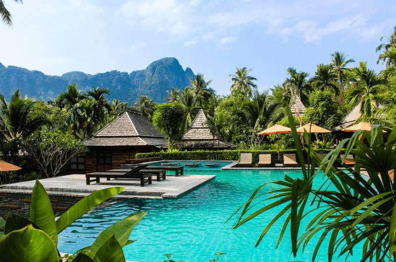 A tropical hotel in Thailand