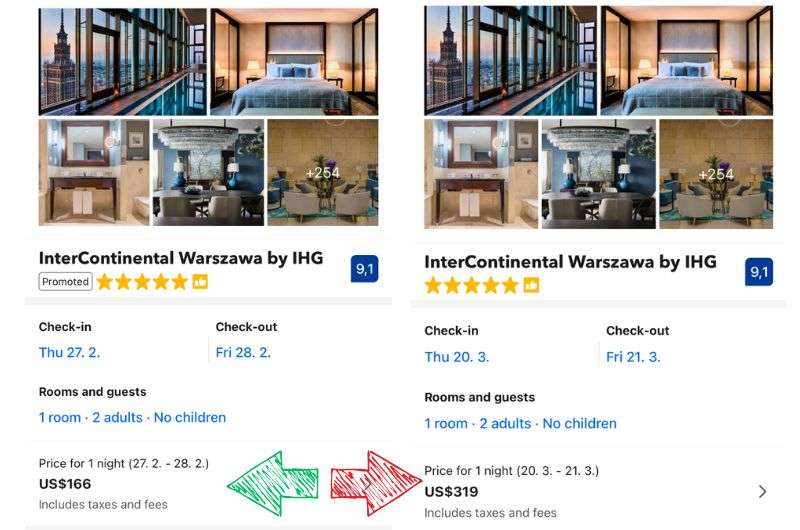 hotel booking price comparison website, photo by Next level of travel