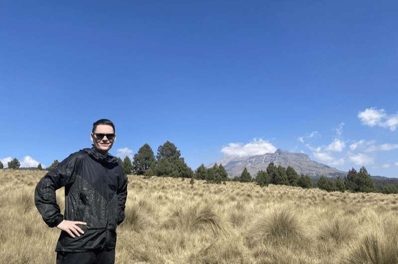 A tourist in Izta Popo, Mexico