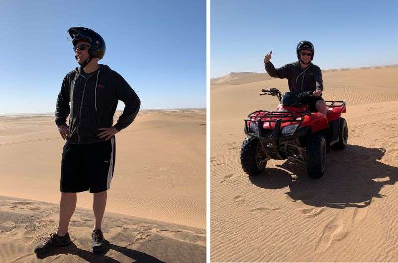 Quad biking in the desert, Namibia