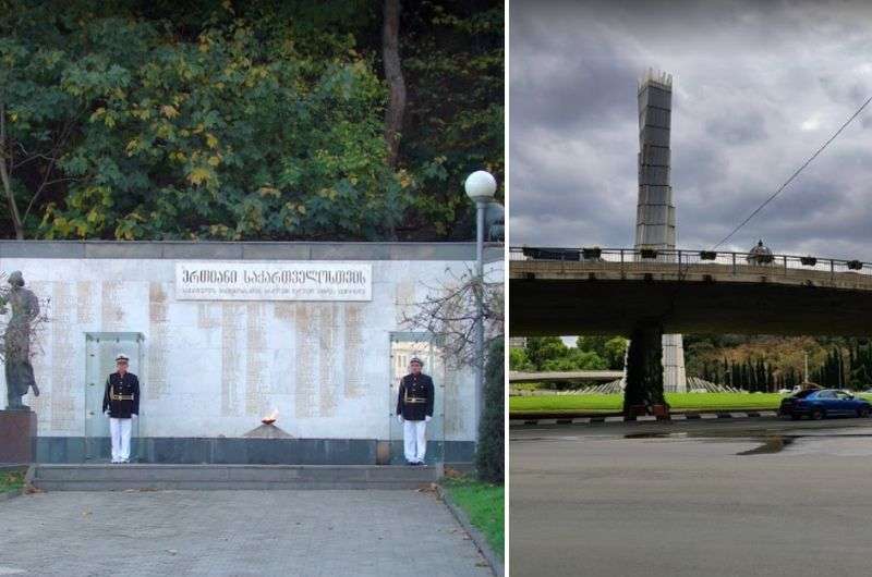 Heroes Square monument in Tbilisi, Georgia