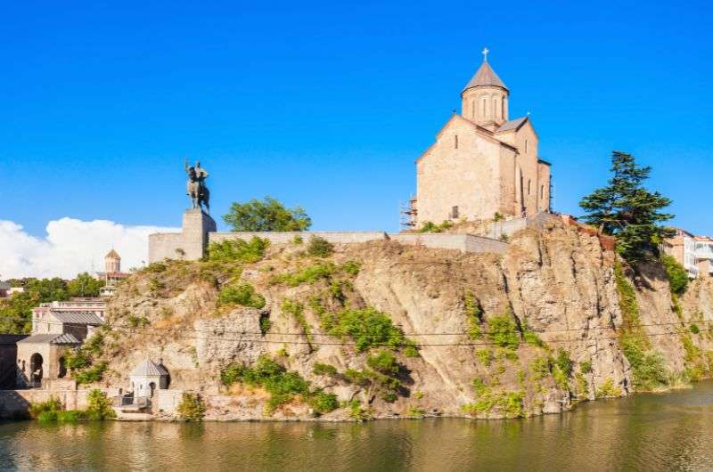 Metekhi St. Virgin Church in Tbilisi, Georgia