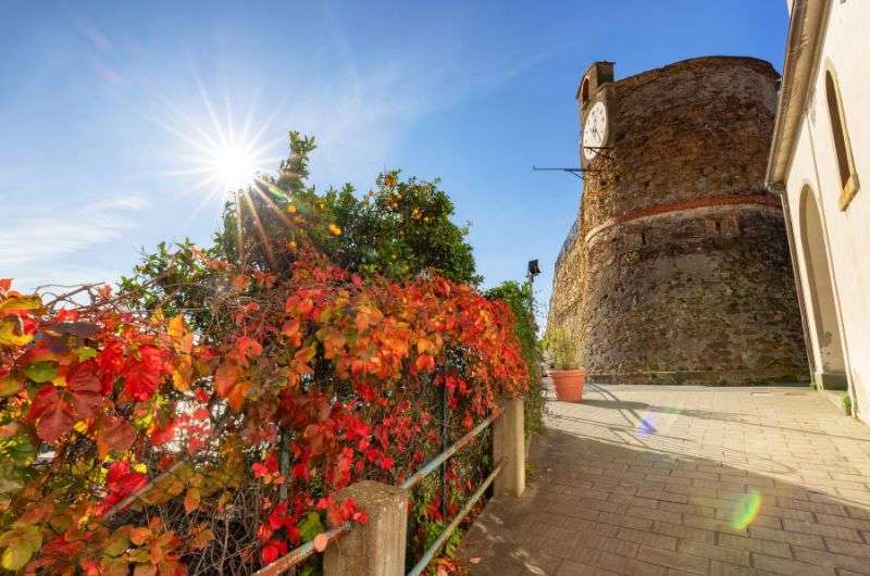 Riamaggiore Castle in Cinque Terre, Italy