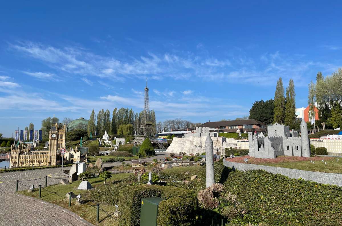 A photo from Mini-Europe showing various famous European monuments, Brussels, photo by Next Level of Travel
