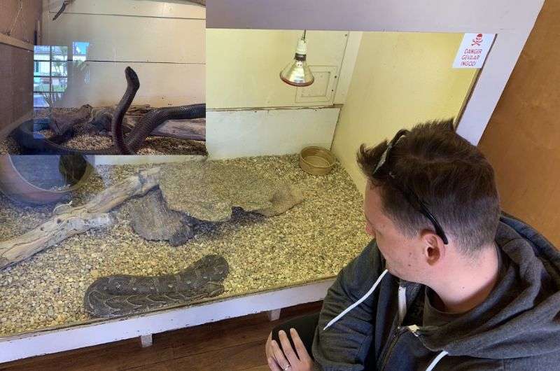 Visiting the Snake Park in Swakopmund, Namibia