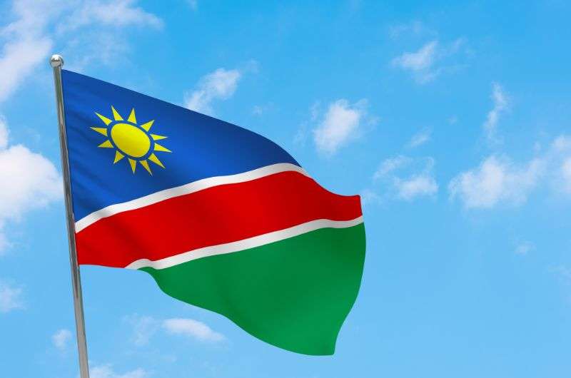 Alt text: The national flag of Namibia—Namibia in a nutshell