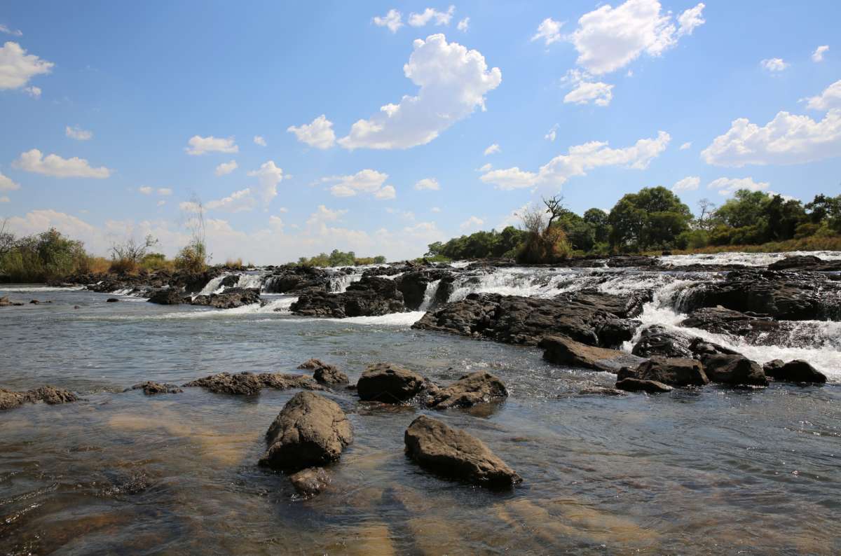 Popa Falls in Caprivi Strip, Namibia