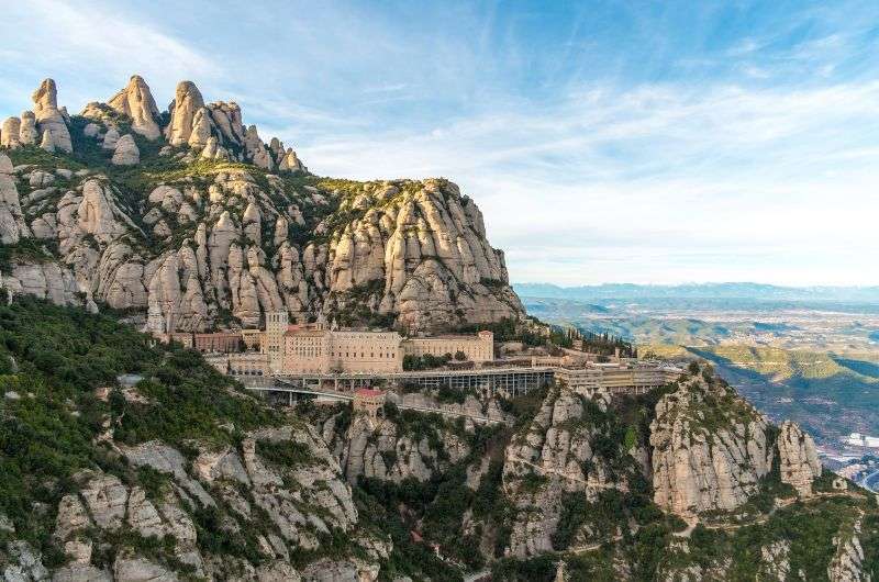 Alt text: Montserrat Monastery in Spain
