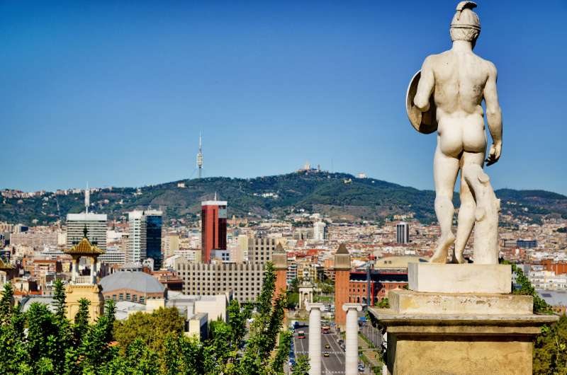 Montjuïc Hill in Barcelona, Spain