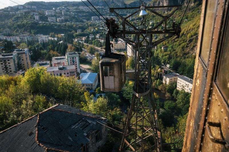 Cable car in Chiatura, Georgia