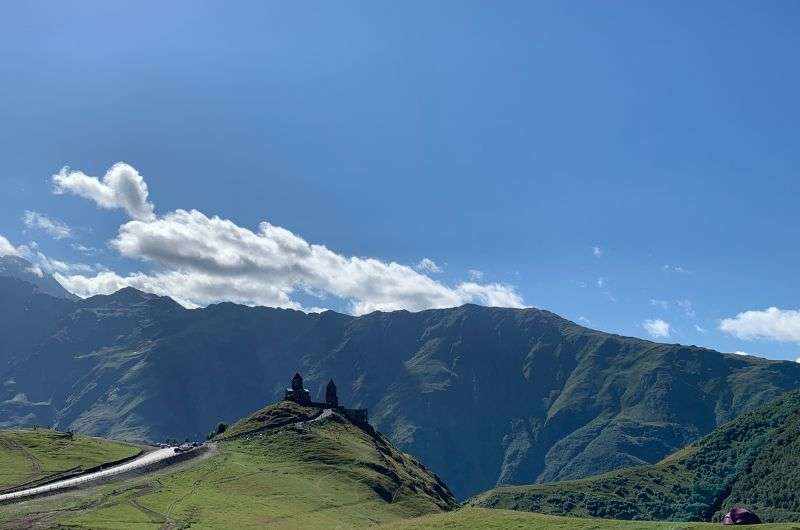 Gergeti Trinity Church in Kazbegi, Georgia