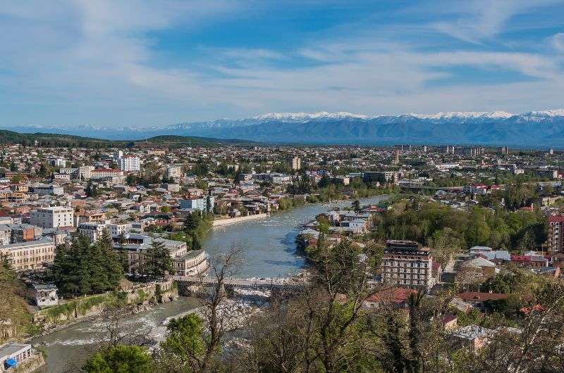 The city of Kutaisi in Georgia