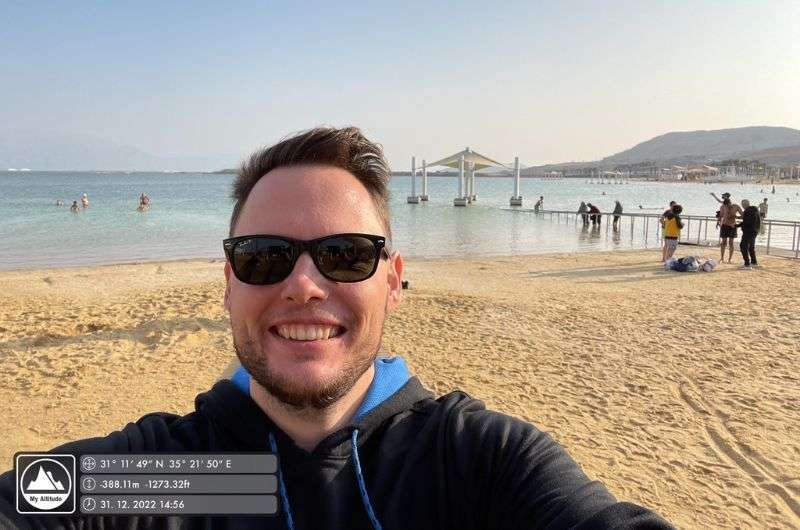 A tourist by the Dead Sea, Israel