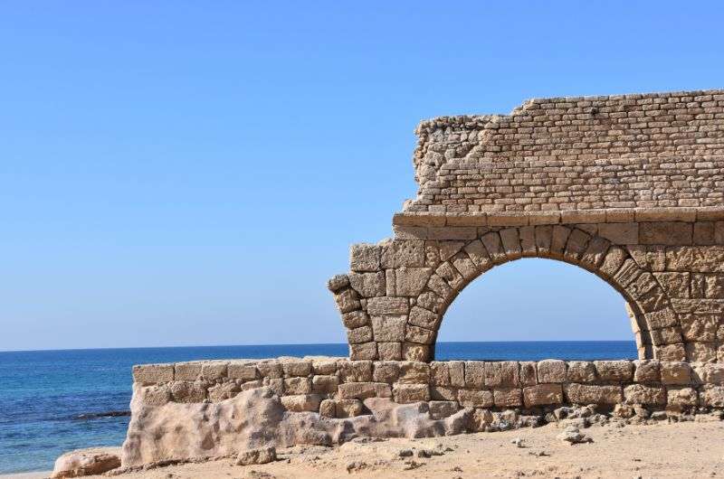 The historic city of Caesarea in Israel