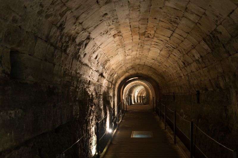 Templar tunnels in Akko, Israel