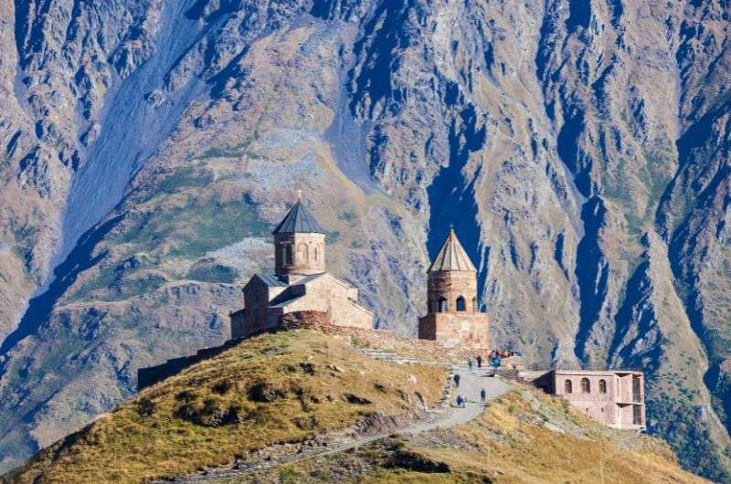 Gergeti Trinity Church near Stepantsminda in Georgia