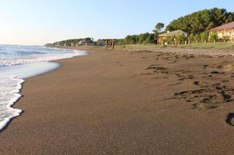 Black sand on Shekvetili Beach, Georgia