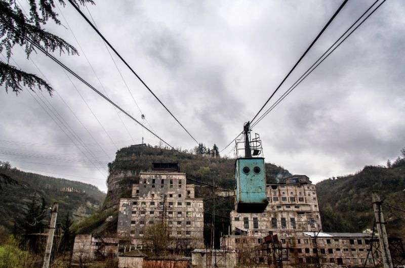 Cable car in Chiatura, Georgia