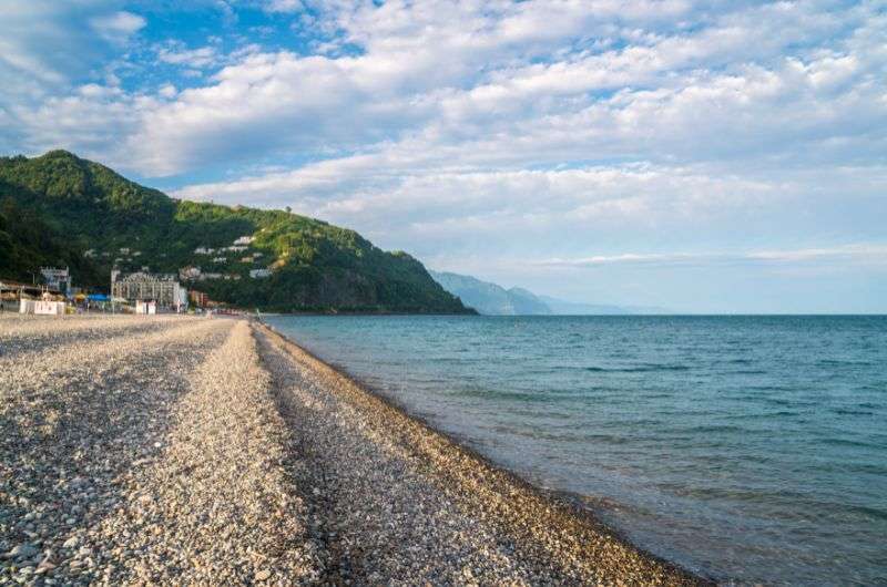 Kvariati Beach south of Batumi in Georgia