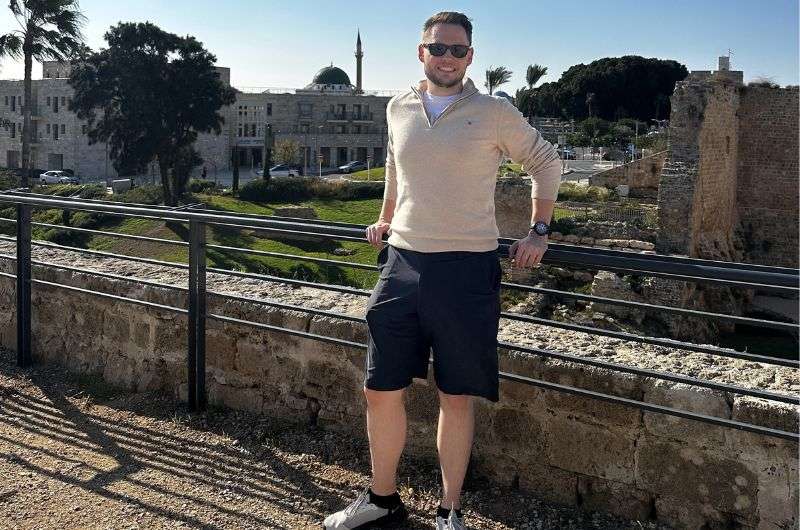 A tourist visiting Akko, Israel