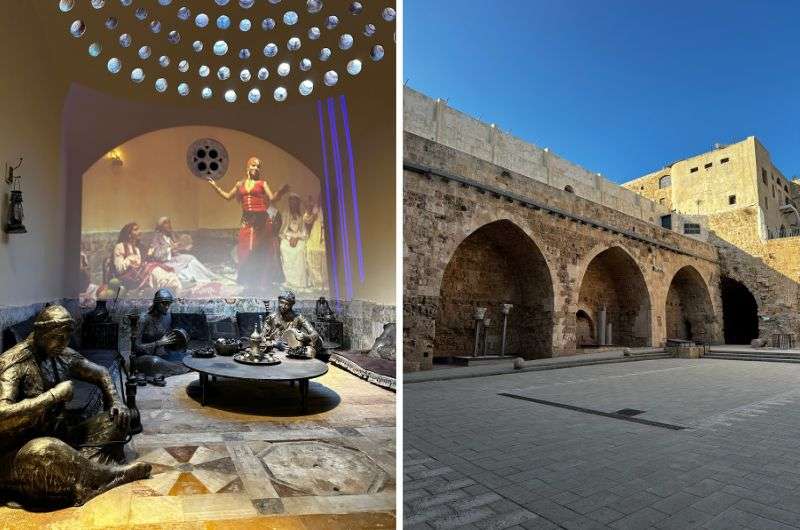 Turkish baths and the Citadel of Akko, Israel