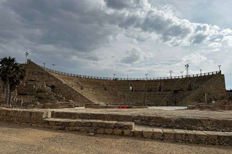 Visiting Caesarea in Israel