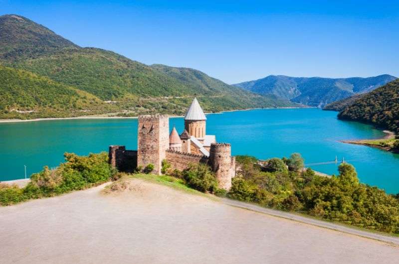 Ananuri Fortress in  Zhnivali Reservoir, Georgia