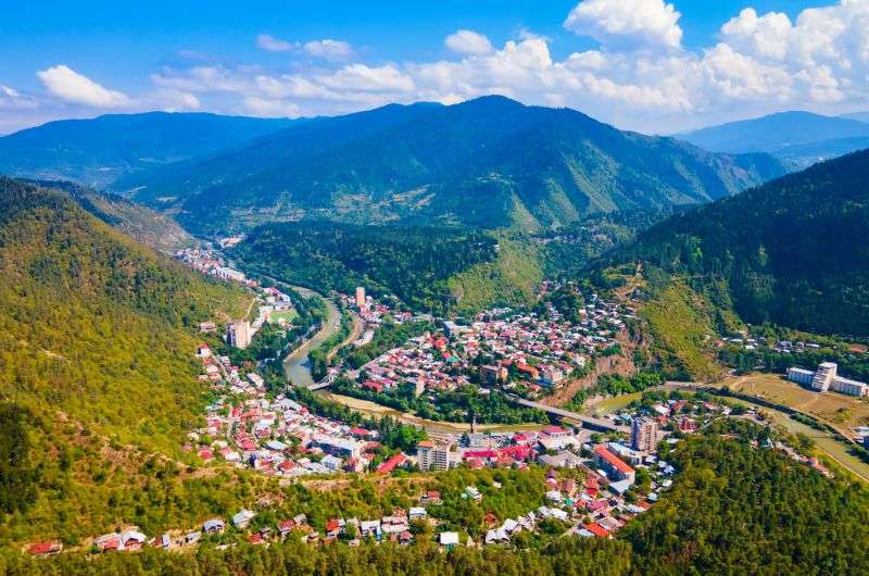 The city of Borjomi in Georgia