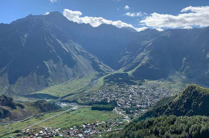 The views during the hike to the Kazbeg Mountain, Georgia