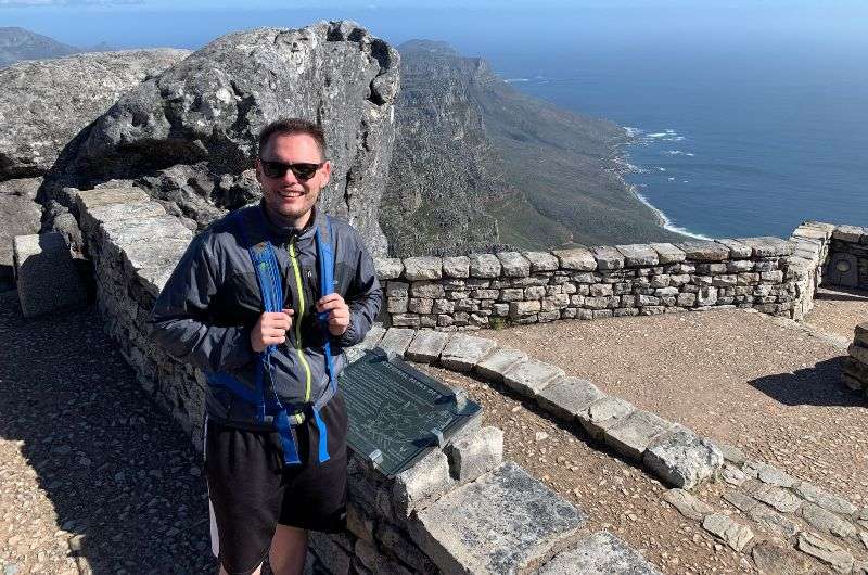 A tourist visiting Table Mountain Hike, South Africa