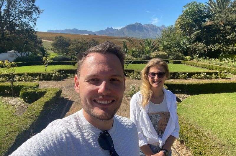 A tourists in Cape Town in South Africa