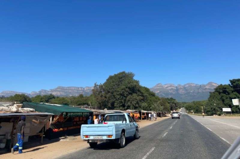 Driving to the Panorama Route, South Africa