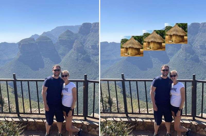 The Three Rondavels Viewpoint in Blyde River Canyon in South Africa
