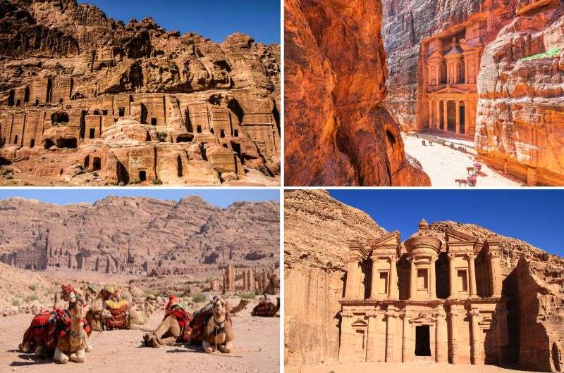 Exploring the city of Petra, Jordan