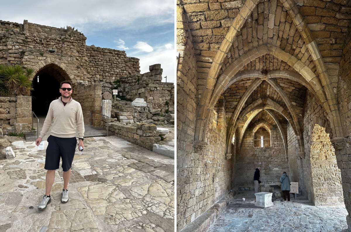 a collage of photos from Caesarea, showing its beautiful aura, Israel, photo by Next Level of Travel