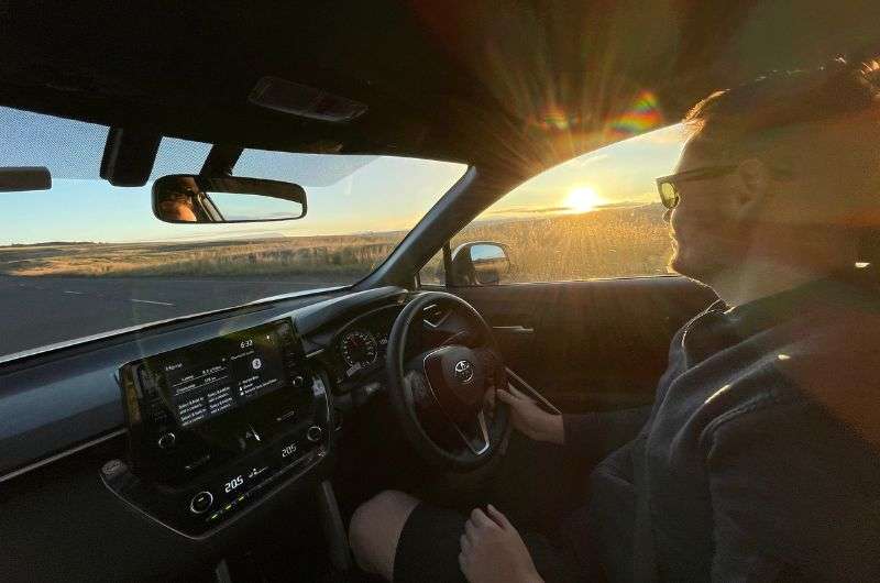 Driving to the Baboon Rock hike in Drakensberg, South Africa