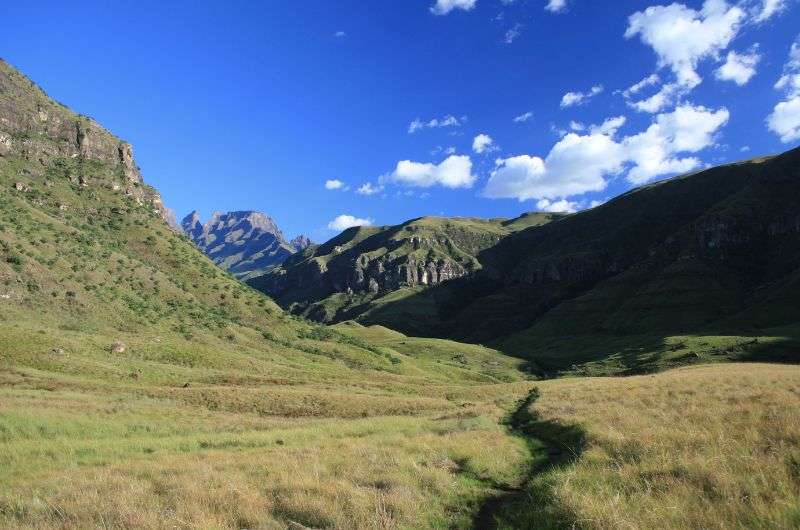 HIke from Injisuthi Camp over Heynigan’s Pass in Drakensberg, South Africa