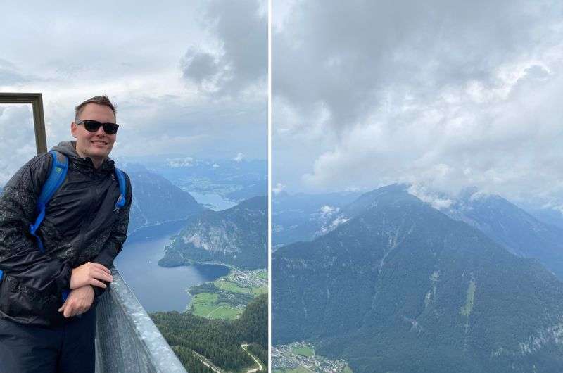 A tourist enjoying the 5fingers, Austria, photo by Next Level of Travel