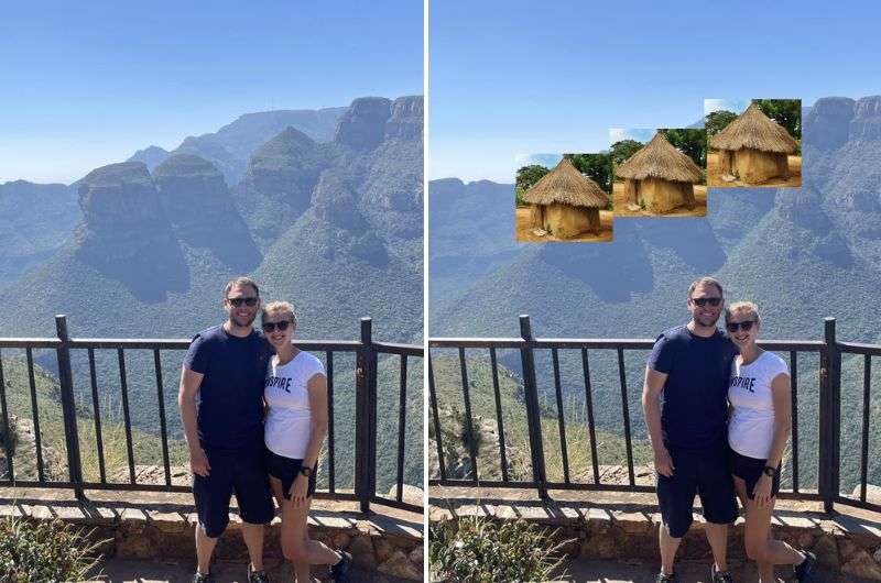 The Three Rondavels Viewpoint in Blyde River Canyon in South Africa 