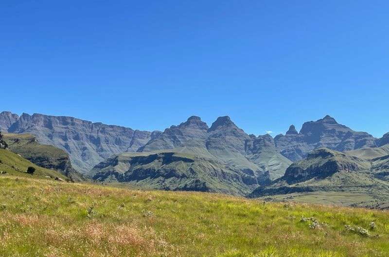 The view on the Rainbow Gorge hike in Drakensberg, South Africa 