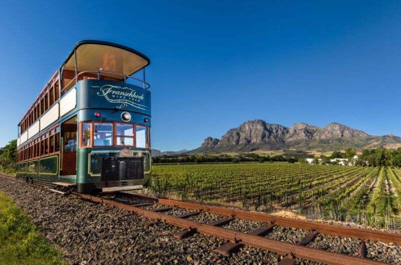 Winte tram in Franschhoek, South Africa